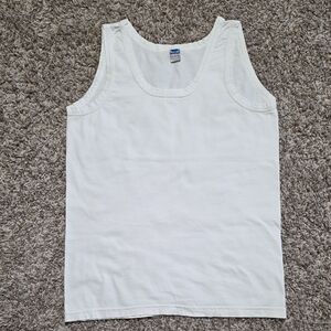 Kids white cotton tank top 100% cotton size 12-14